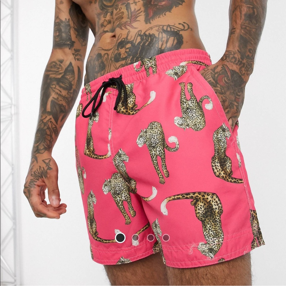 ASOS Mens Swim shorts in tiger print